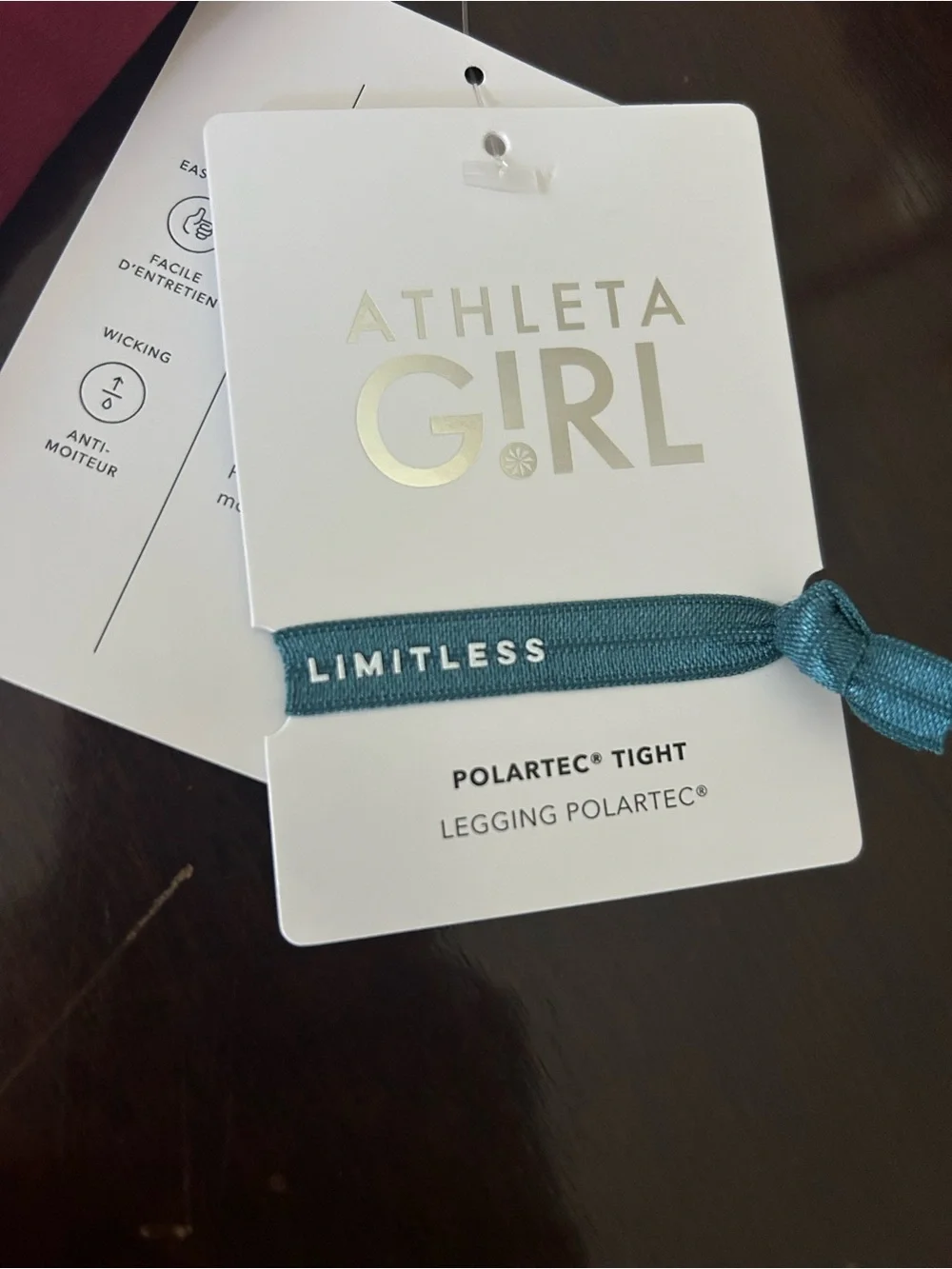 NWT Athleta Girl Maroon Polartec Performance Leggings